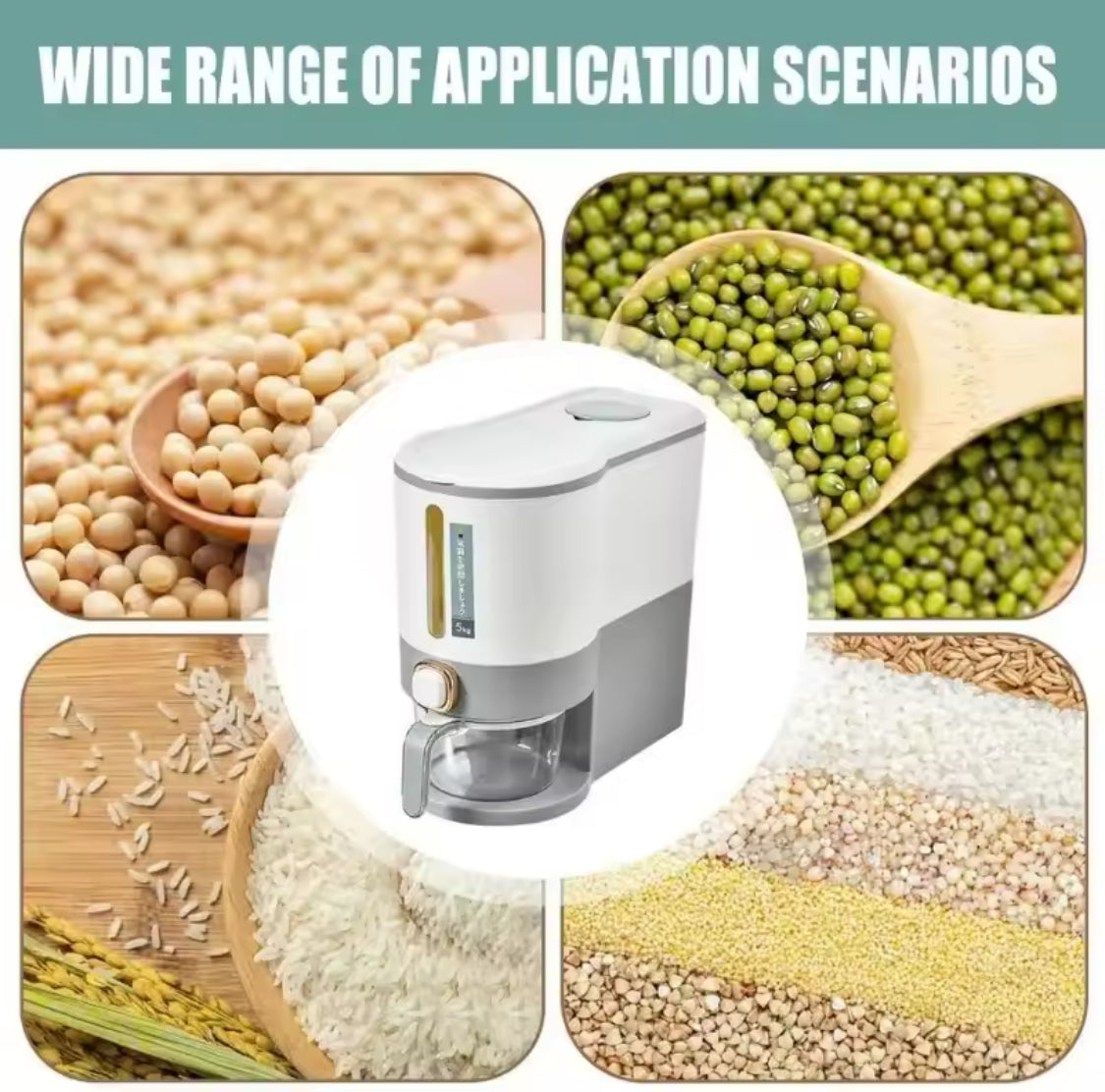 Insect Proof Press Type Cereal Dispenser, Rice Storage Box, Moisture Proof Rice Storage Container Insect Proof Press Type Cereal Dispenser, Rice Storage Box, Moisture Proof Rice Storage Container